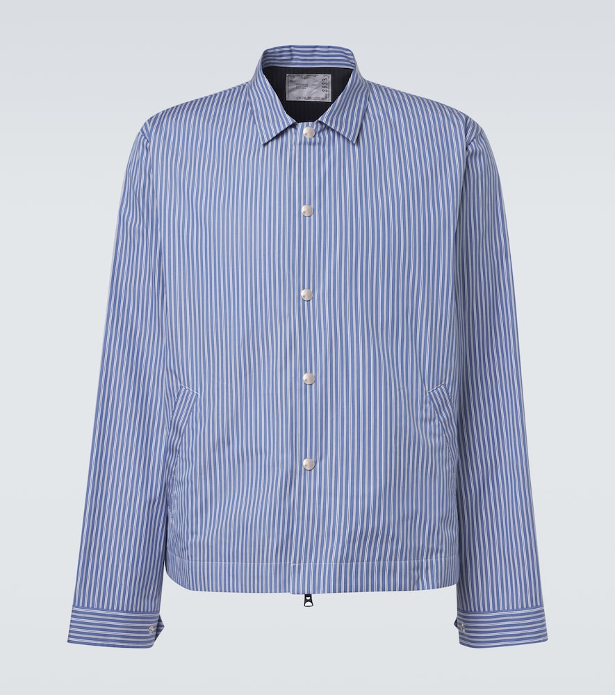 Sacai triped cotton poplin blouson jacket