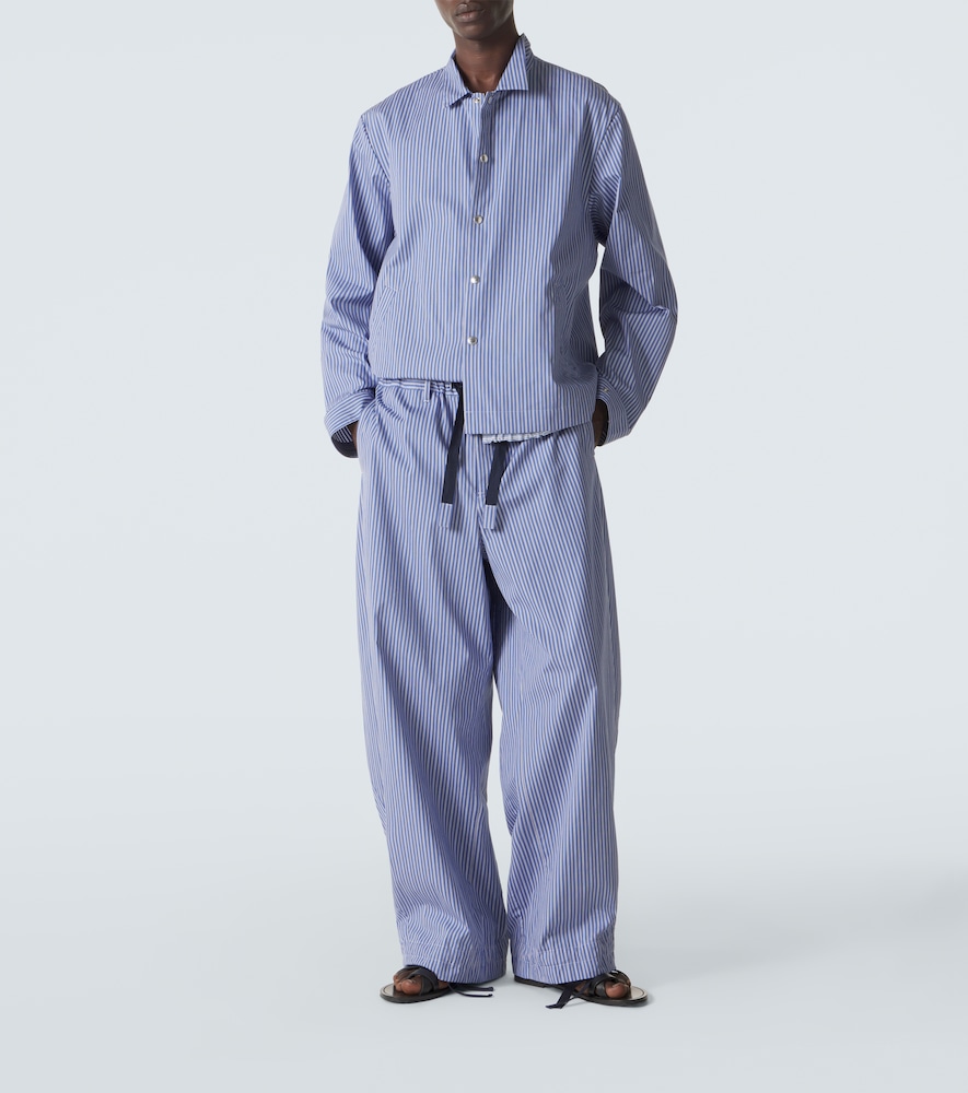  Sacai Sacai Striped Cotton Poplin Blouson Jacket 