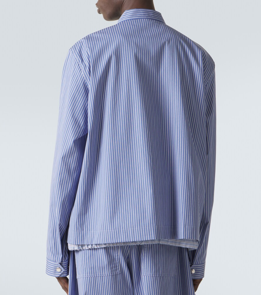  Sacai Sacai Striped Cotton Poplin Blouson Jacket 