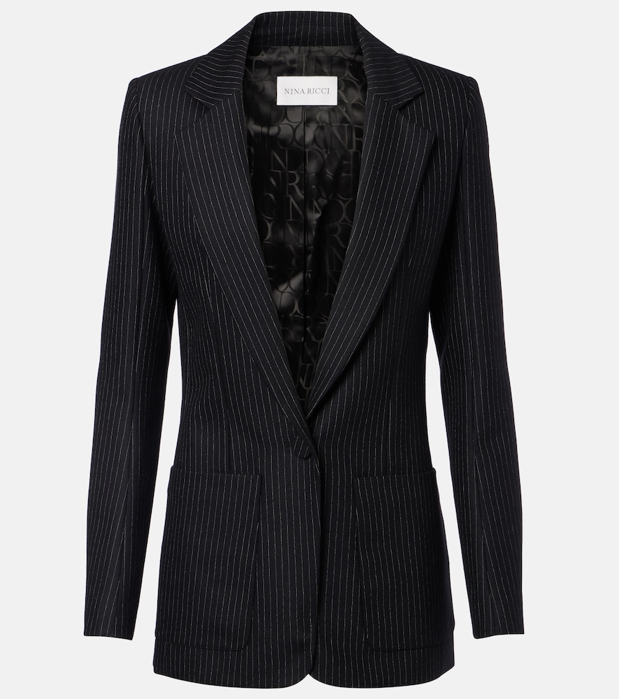 Nina Ricci Pinstripe wool-blend blazer