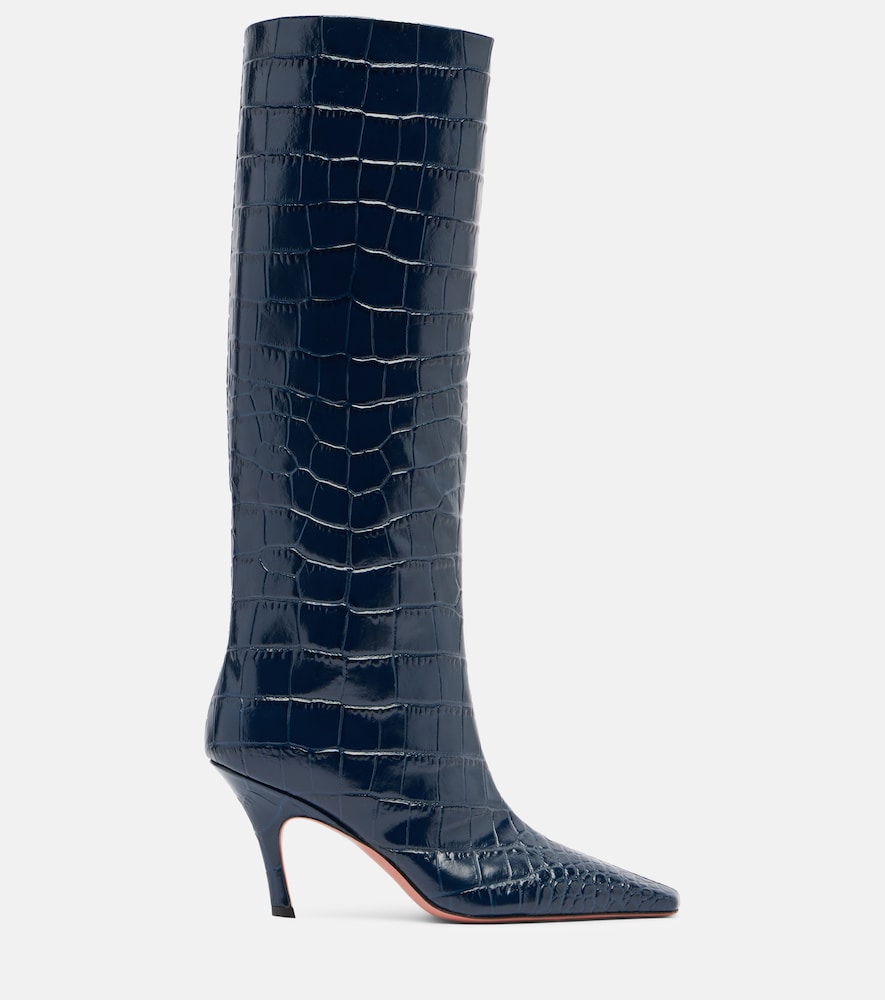  Amina Muaddi Amina Muaddi Stiefel Mona Aus Leder 