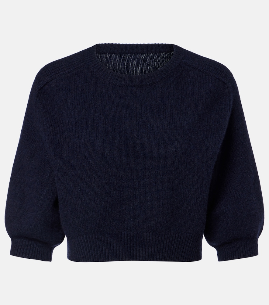 Khaite Lorelai cropped wool and cashmere sweater
