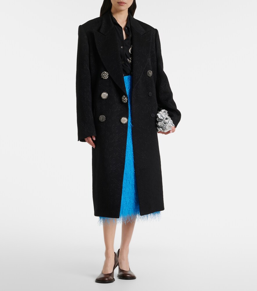 Dries Van Noten Fringed midi skirt