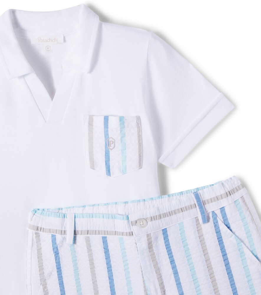  Patachou Patachou Set Aus Polohemd Und Shorts Aus Baumwolle 