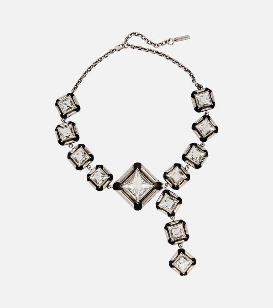 Givenchy Crystal-embellished Necklace In Silver