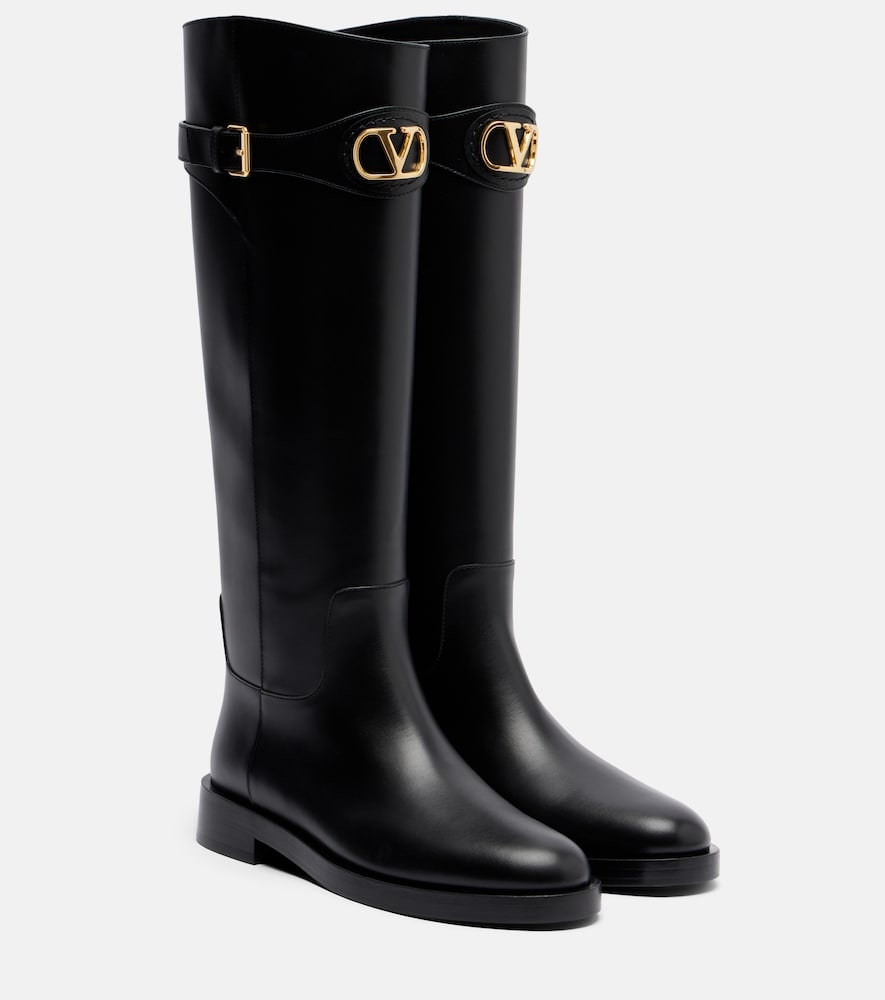 Valentino Garavani VLogo leather knee-high boots