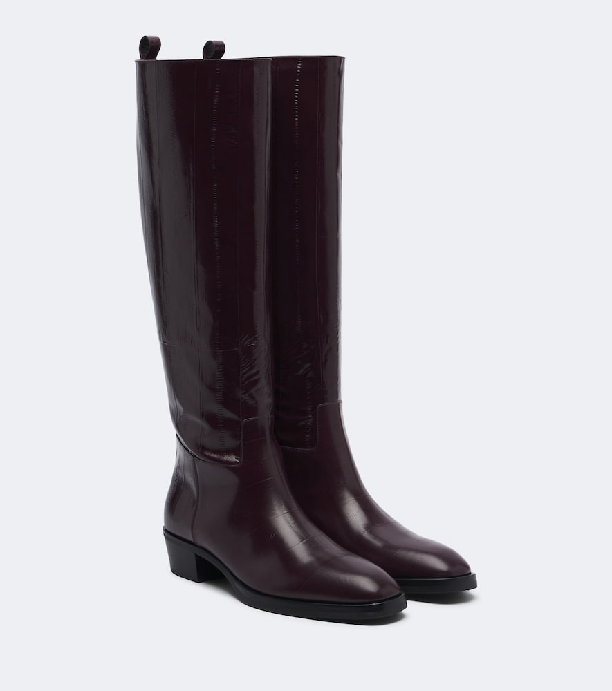 Kniehohe Stiefel Mave aus Leder