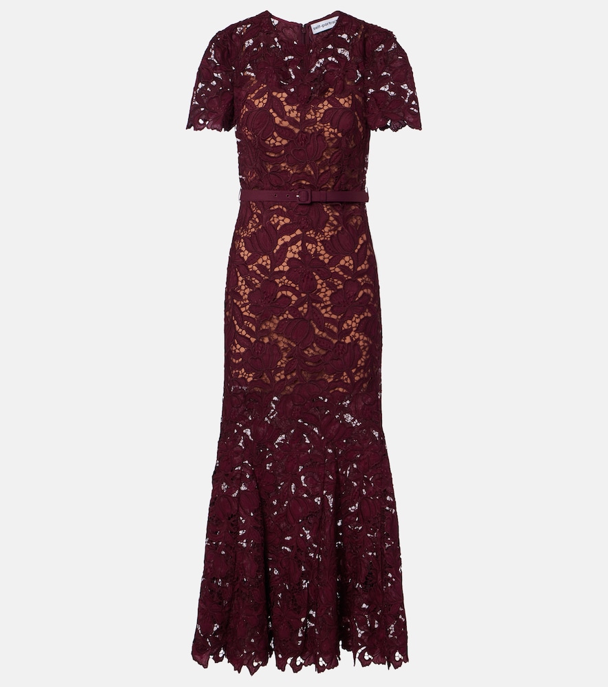 Self Portrait Donna Marrone - Abito Midi In Pizzo - Dresses - S - Immagine 3