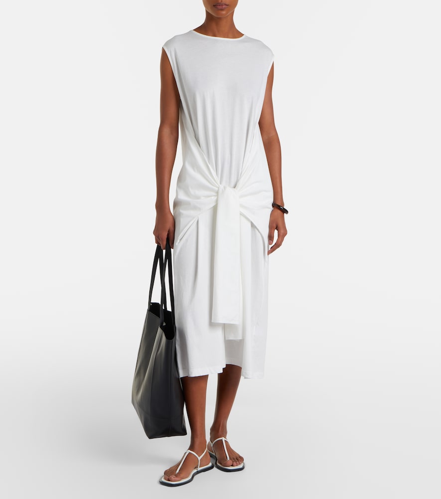 Toteme Gathered cotton jersey midi dress