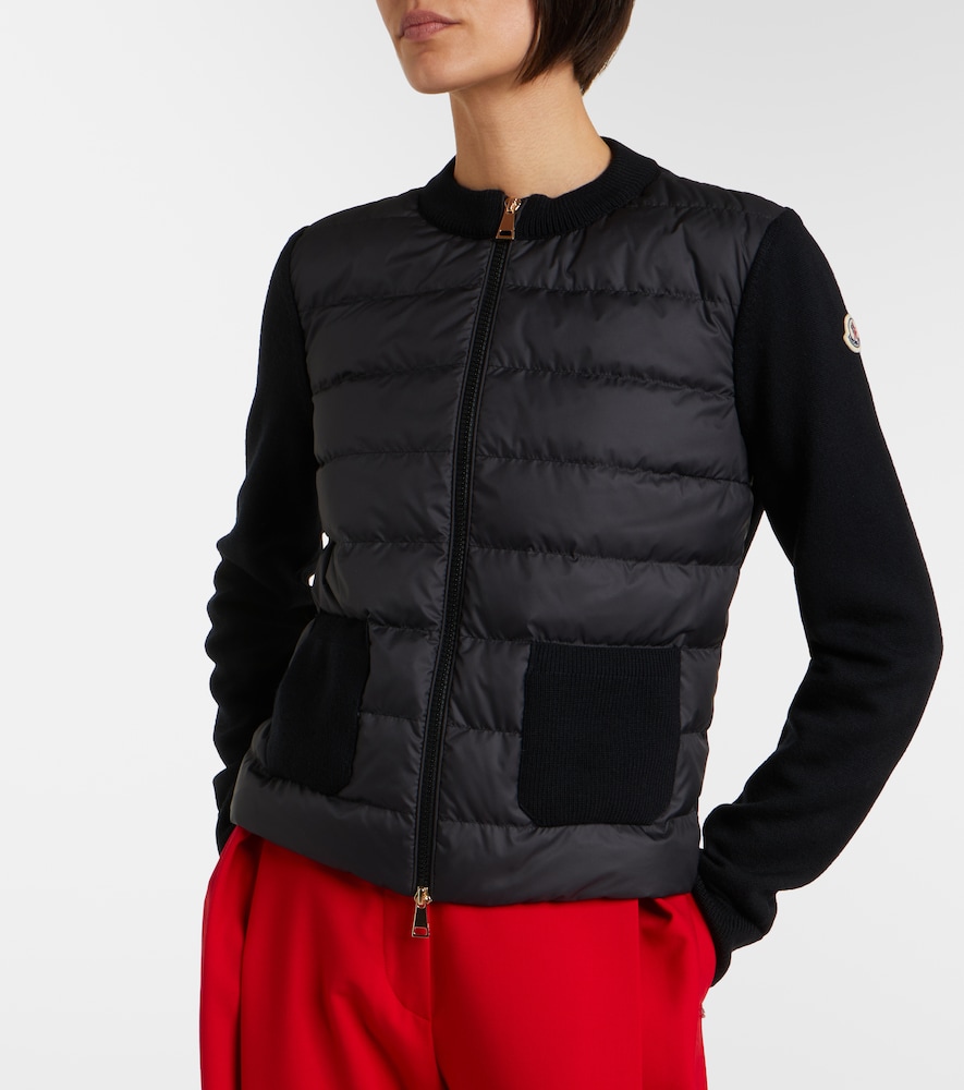 Moncler Down-paneled virgin wool cardigan | Thumbnail 6