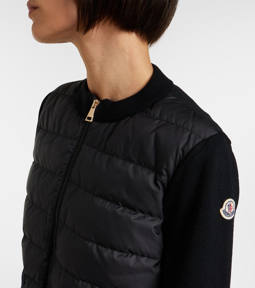 Moncler Down-paneled virgin wool cardigan | Thumbnail 3