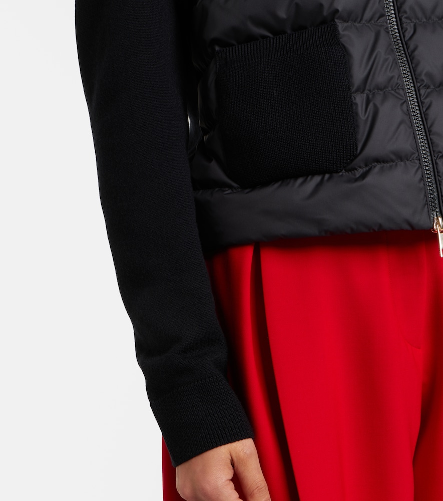 Moncler Down-paneled virgin wool cardigan | Thumbnail 5