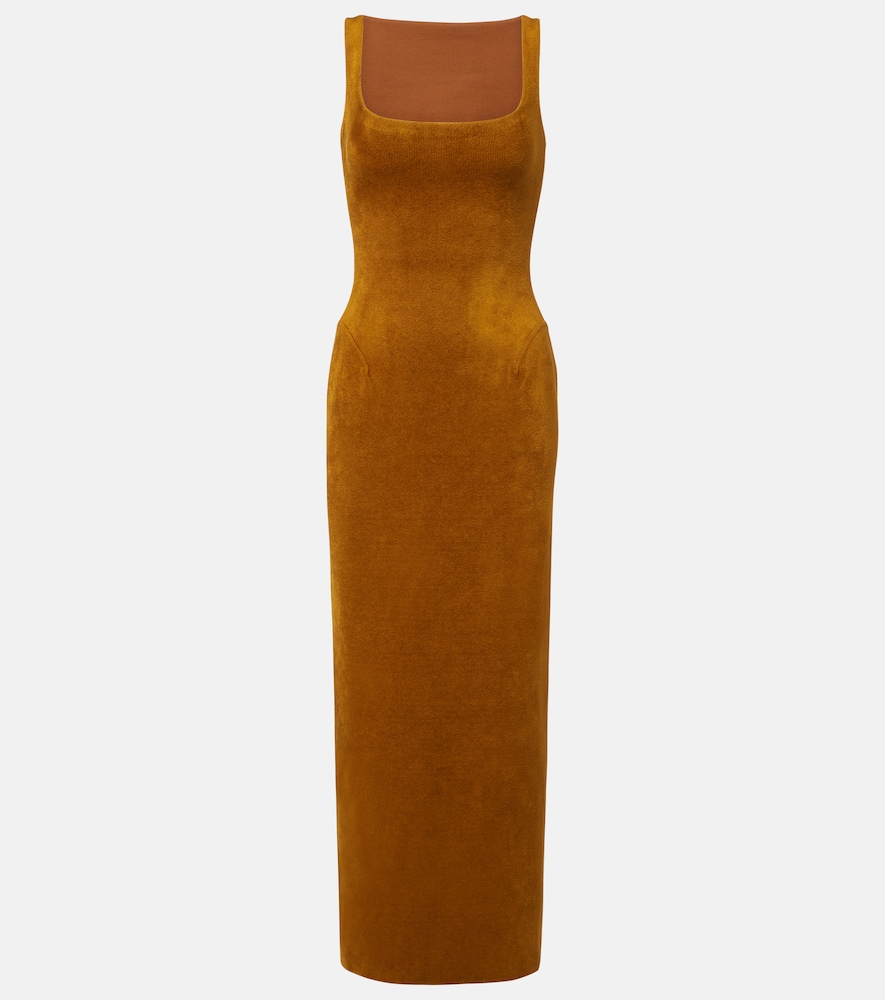 Alaïa Midikleid aus Samt