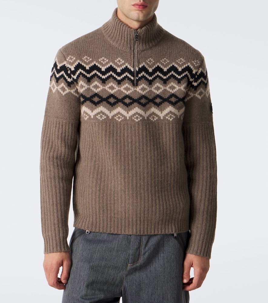 Ludi Fair Isle Cashmere Half-Zip Sweater