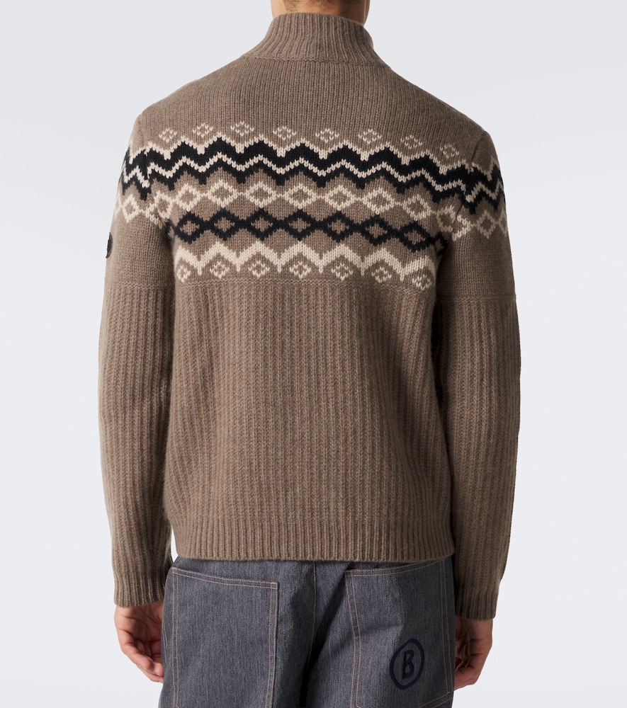 Ludi Fair Isle Cashmere Half-Zip Sweater