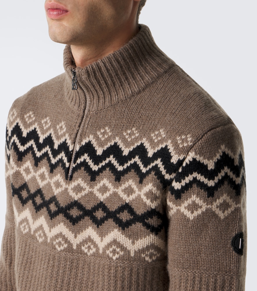 Ludi Fair Isle Cashmere Half-Zip Sweater