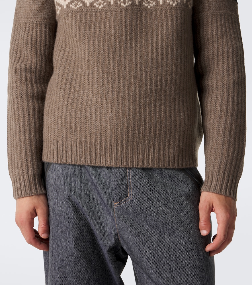 Ludi Fair Isle Cashmere Half-Zip Sweater