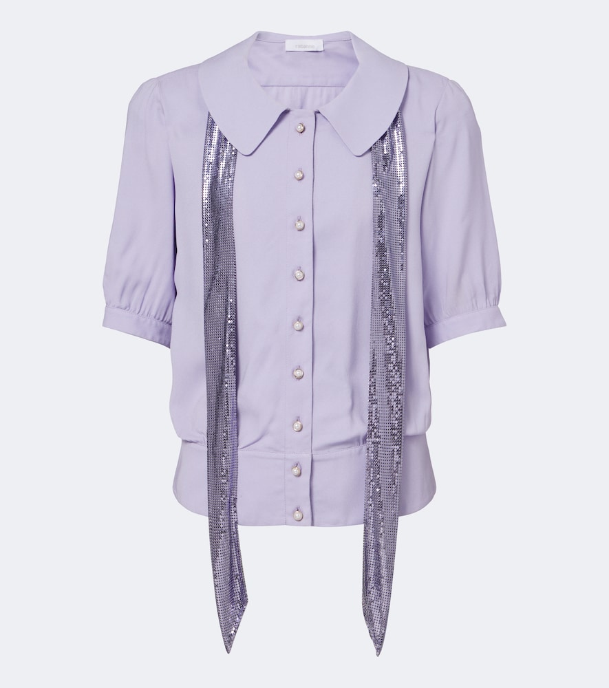 Chainmail Crêpe Blouse