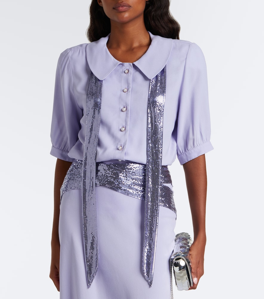 Chainmail Crêpe Blouse