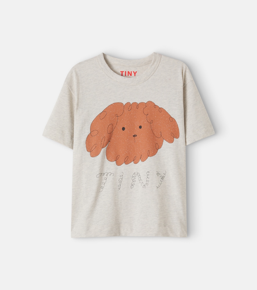 Tinycottons Kids' 印花棉质t恤 In Curly Dog