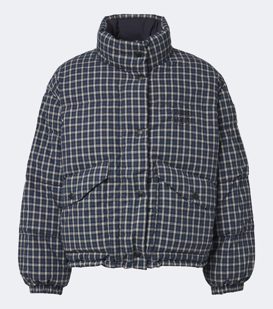 Miu Miu Miu Miu Reversible cotton flannel down jacket