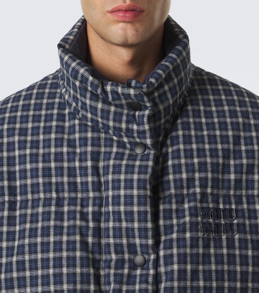 Reversible Cotton Flannel Down Jacket