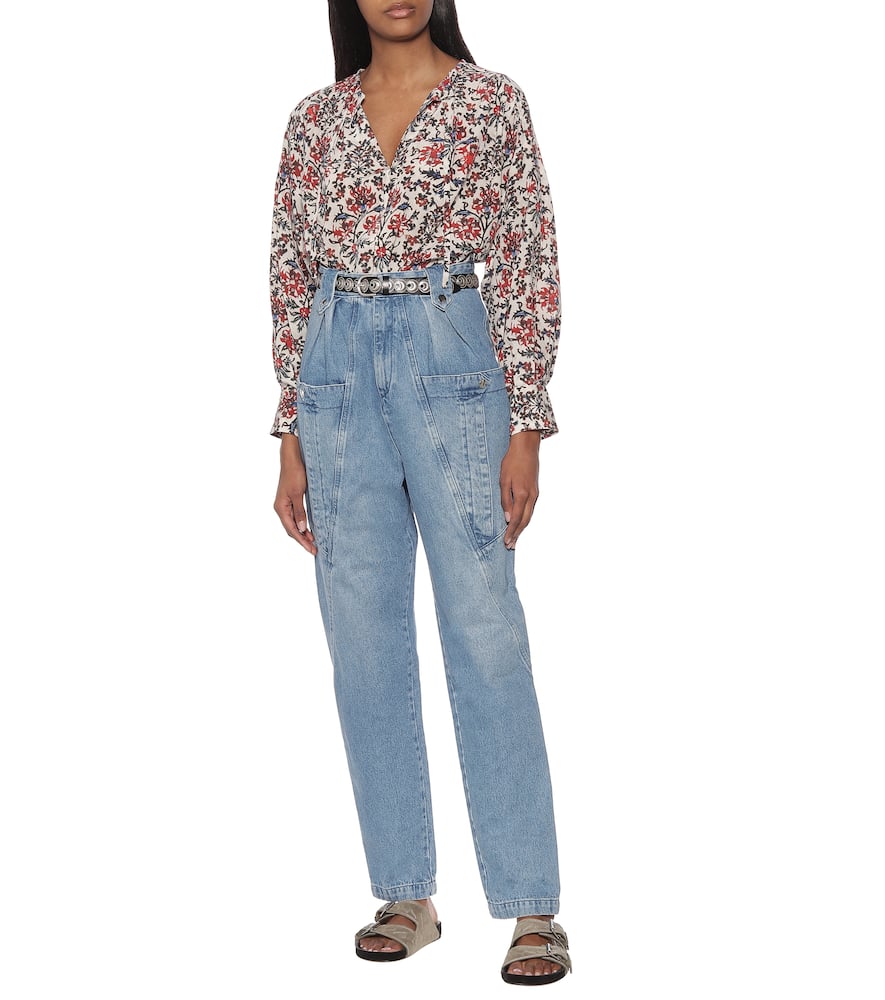Isabel Marant Kerris High-rise Tapered-leg Jeans In Blue