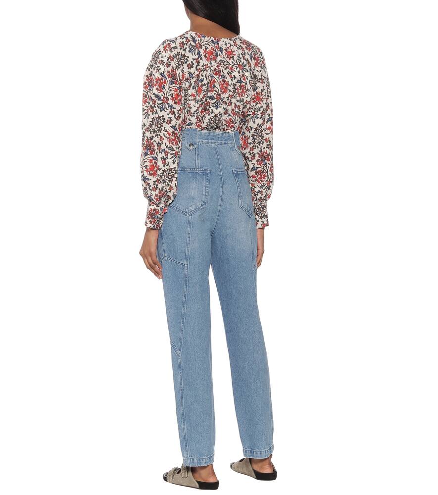 Isabel Marant Kerris High-rise Tapered-leg Jeans In Blue