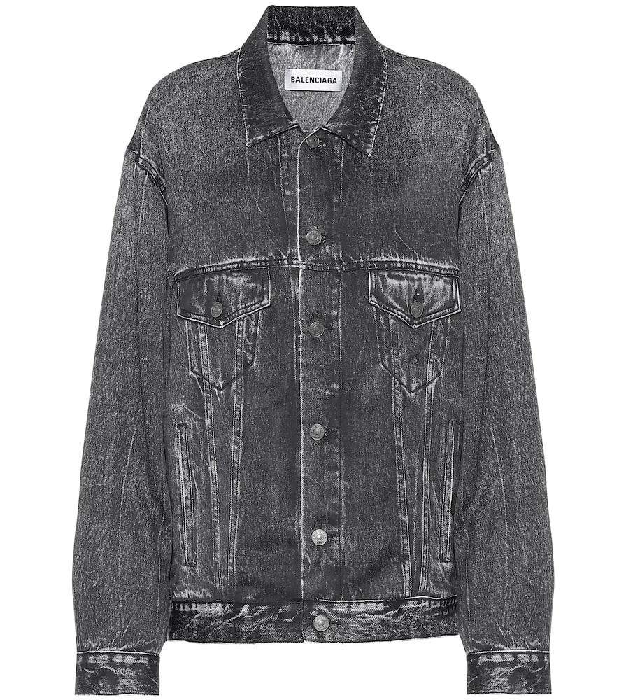 Trompe L’Oeil printed satin jacket by Balenciaga