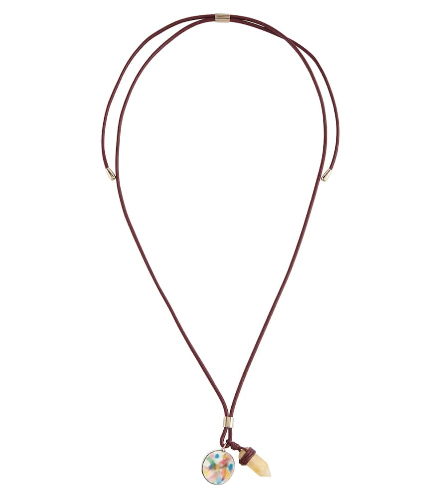 Chloé Jemma leather and quartz necklace
