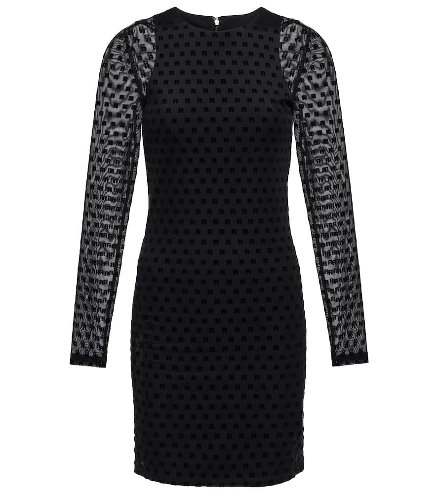 Rotate Monique logo mesh minidress