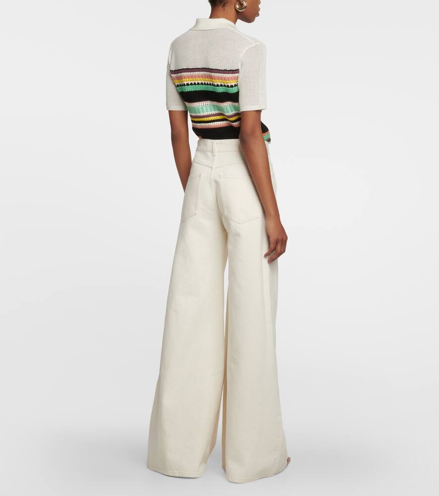 Shop Chloé High-rise Straight Jeans In White