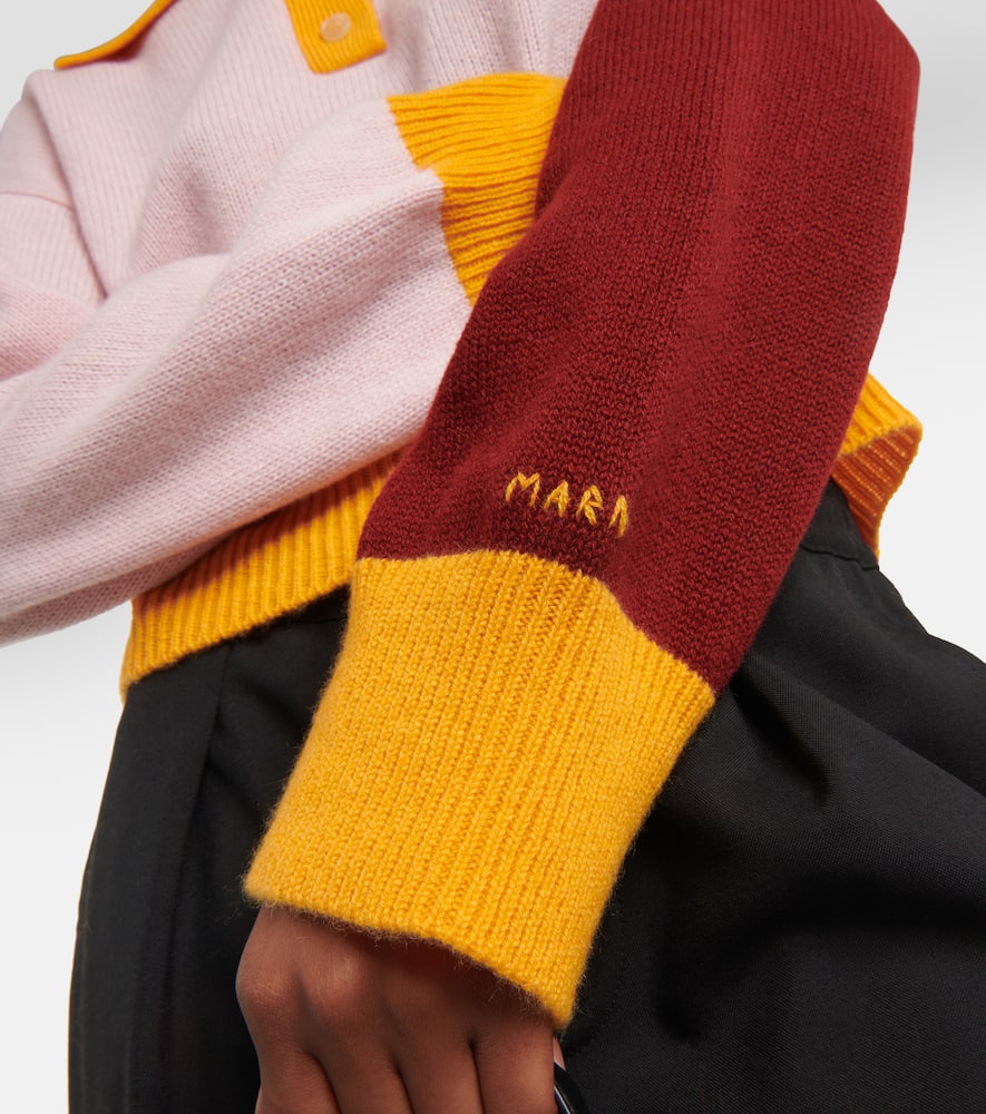 Marni Polo Sweater In Multicolored Cashmere Wool In Multicoloured