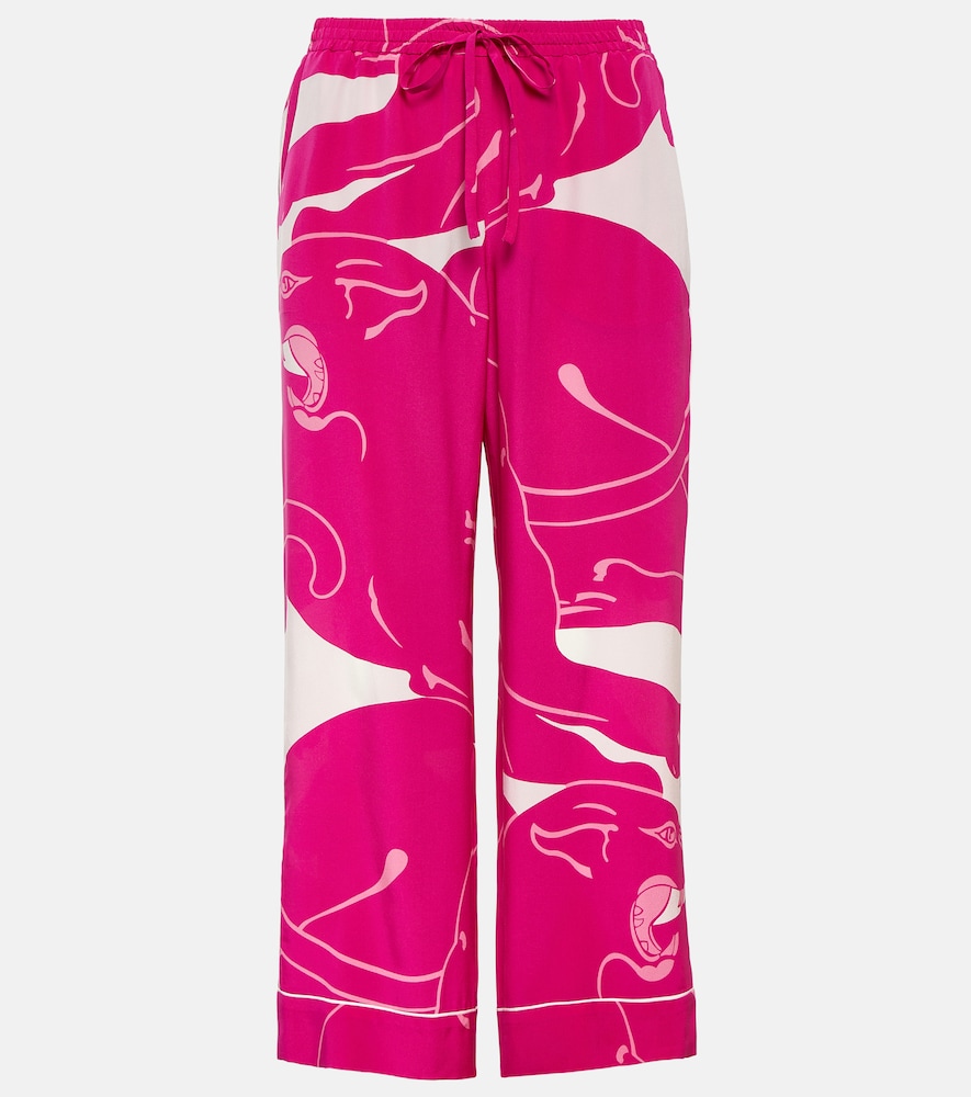 Valentino Pantalon Panther en crpe de soie 900 €