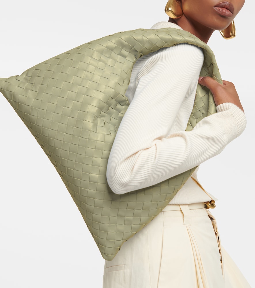 Hop Intrecciato Leather Shoulder Bag