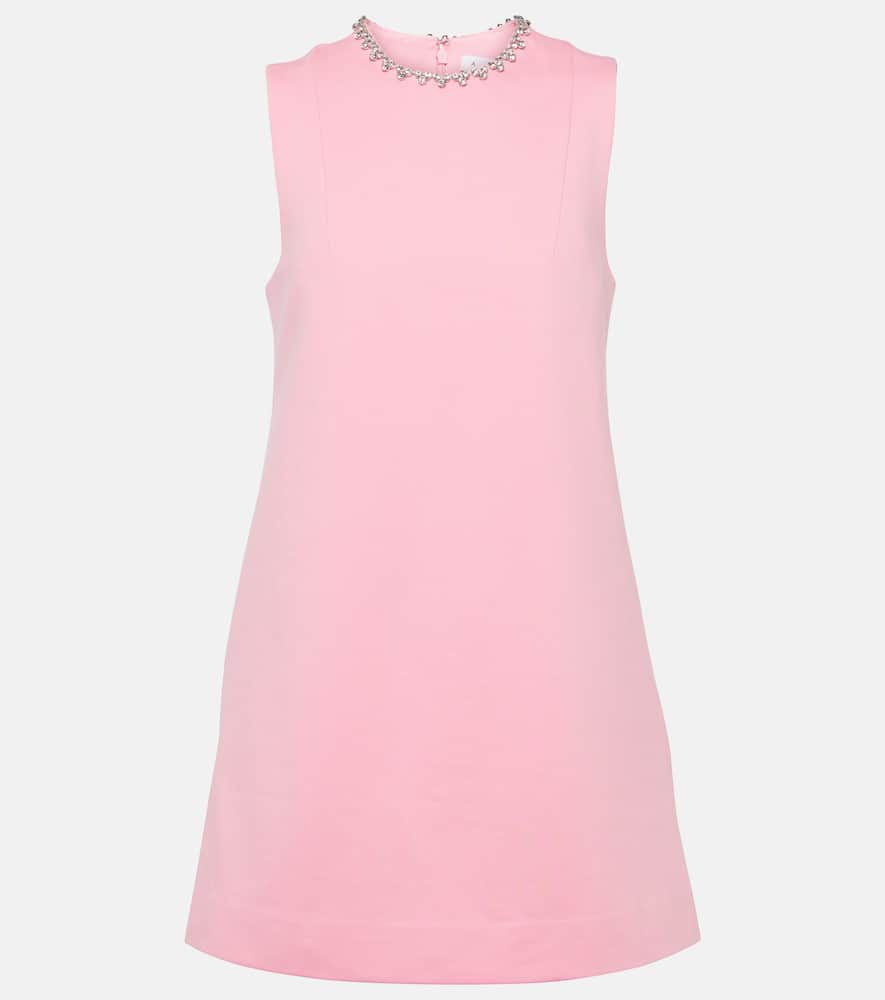 Area Crystal-embellished cutout minidress