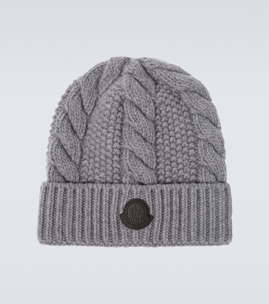 Moncler Cable-knit wool and cashmere beanie