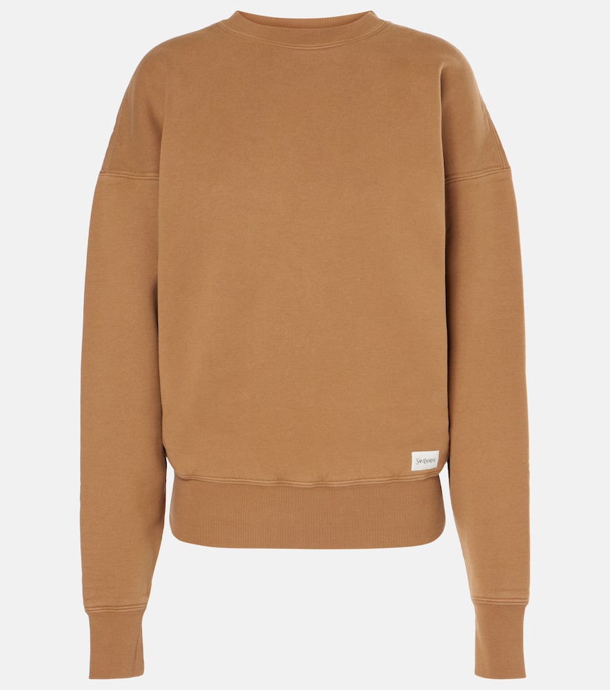 Oversized cotton fleece sweatshirt