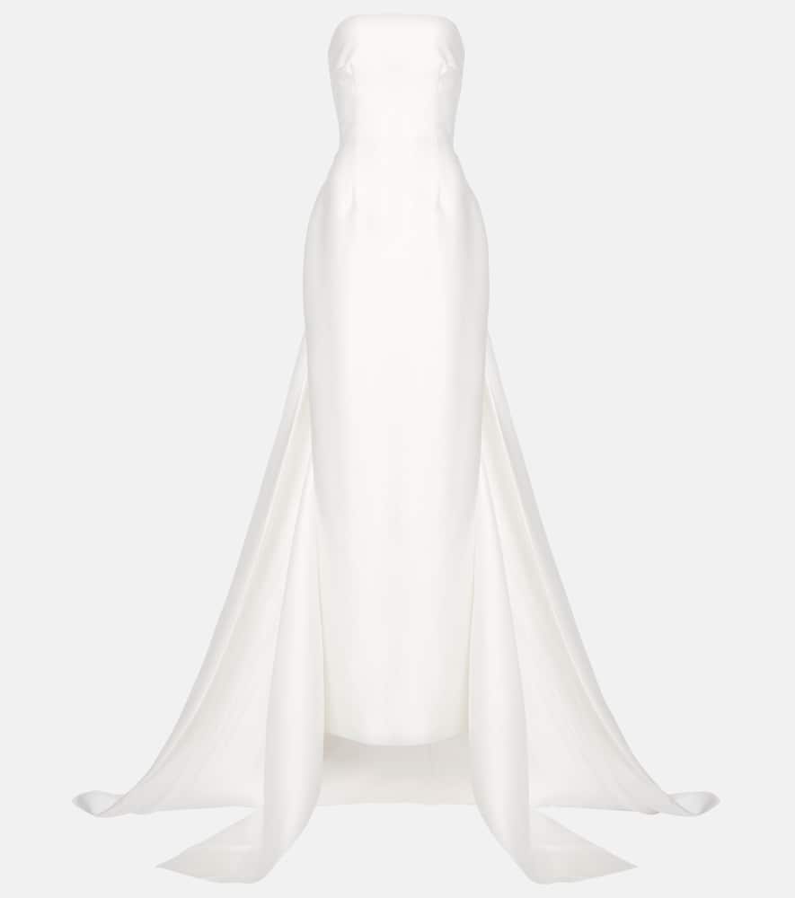 Solace London Bridal Imani strapless satin twill gown