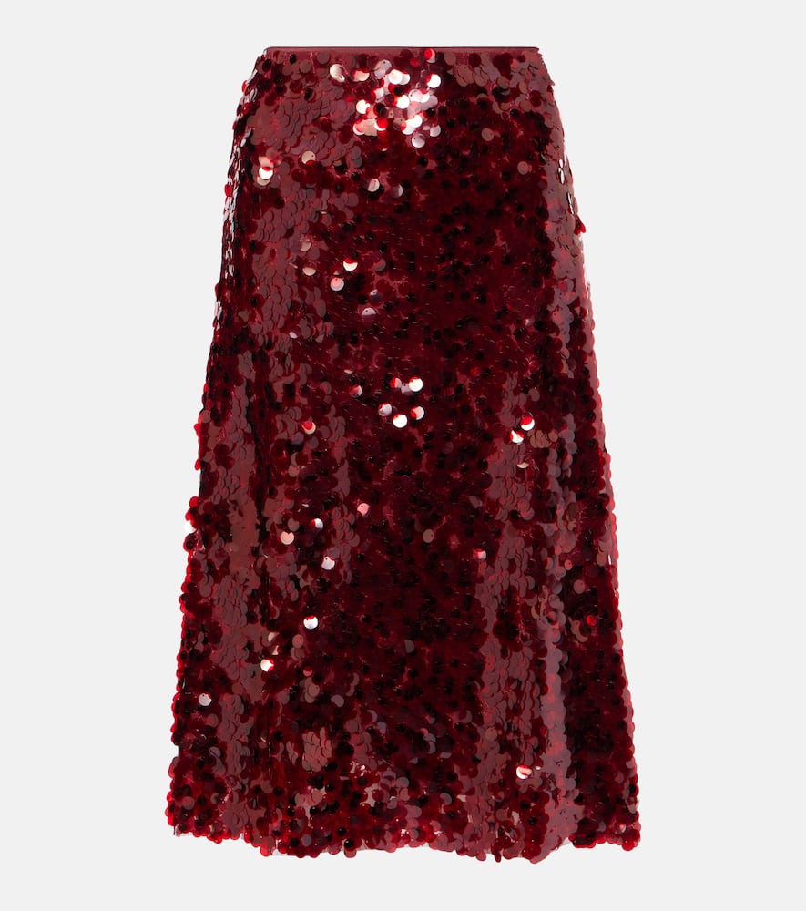 Lucite sequined midi skirt