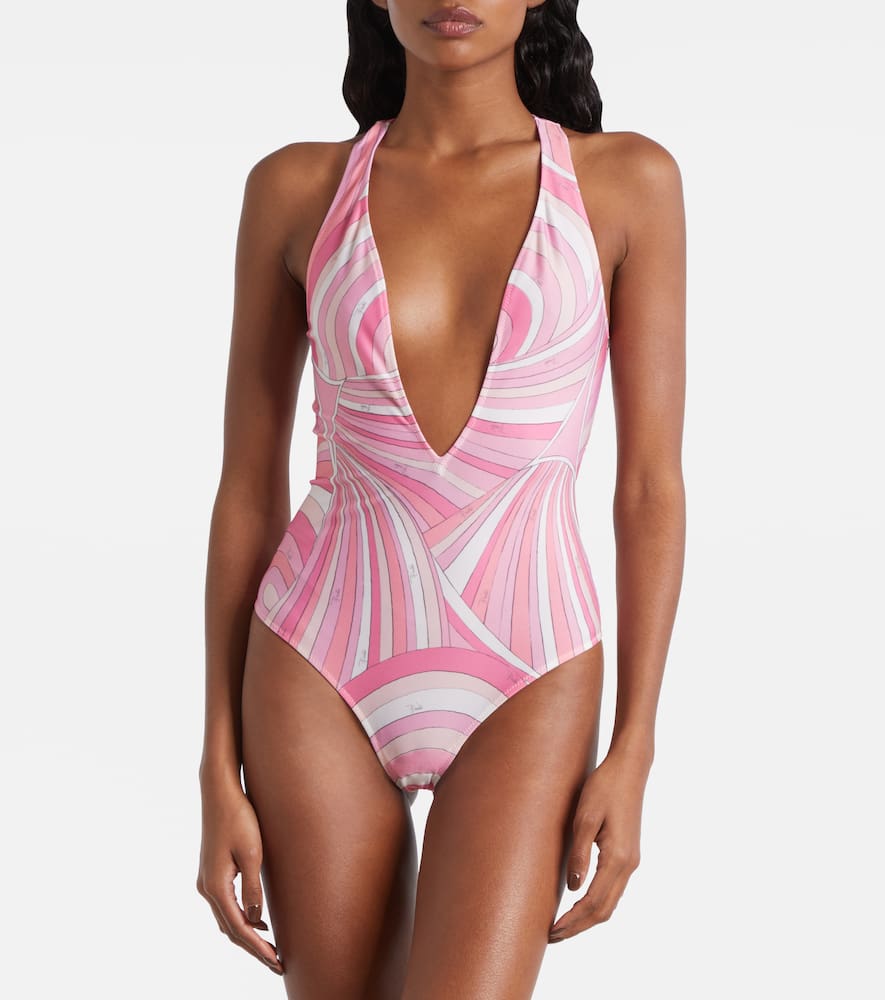 Pucci Pink Iride Print Lycra One-piece Swimsuit