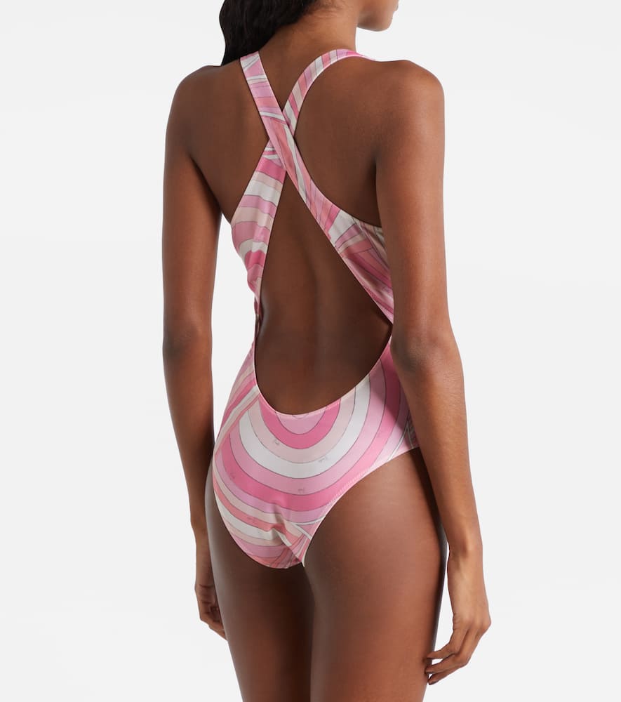 Pucci Pink Iride Print Lycra One-piece Swimsuit