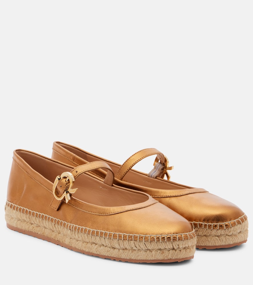 Elda metallic leather espadrilles