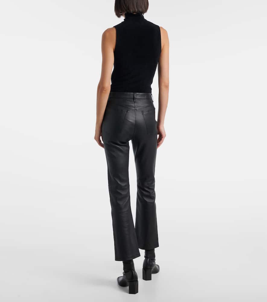 Joseph Duke Leather Slim Pants In Black