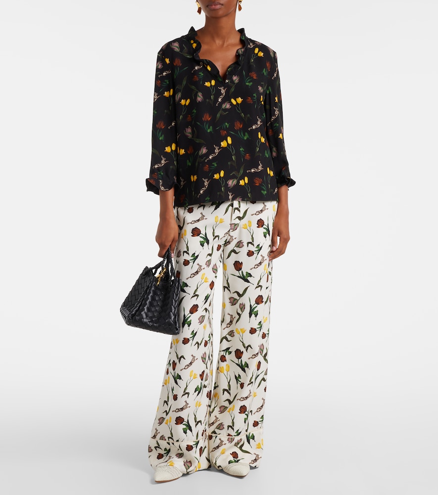 Marni Ruffled floral top
