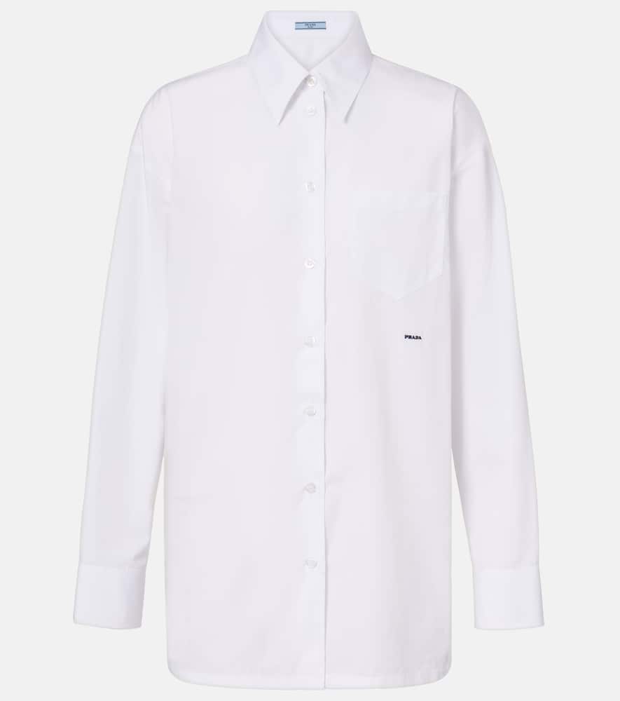 Prada Cotton Poplin Shirt In White