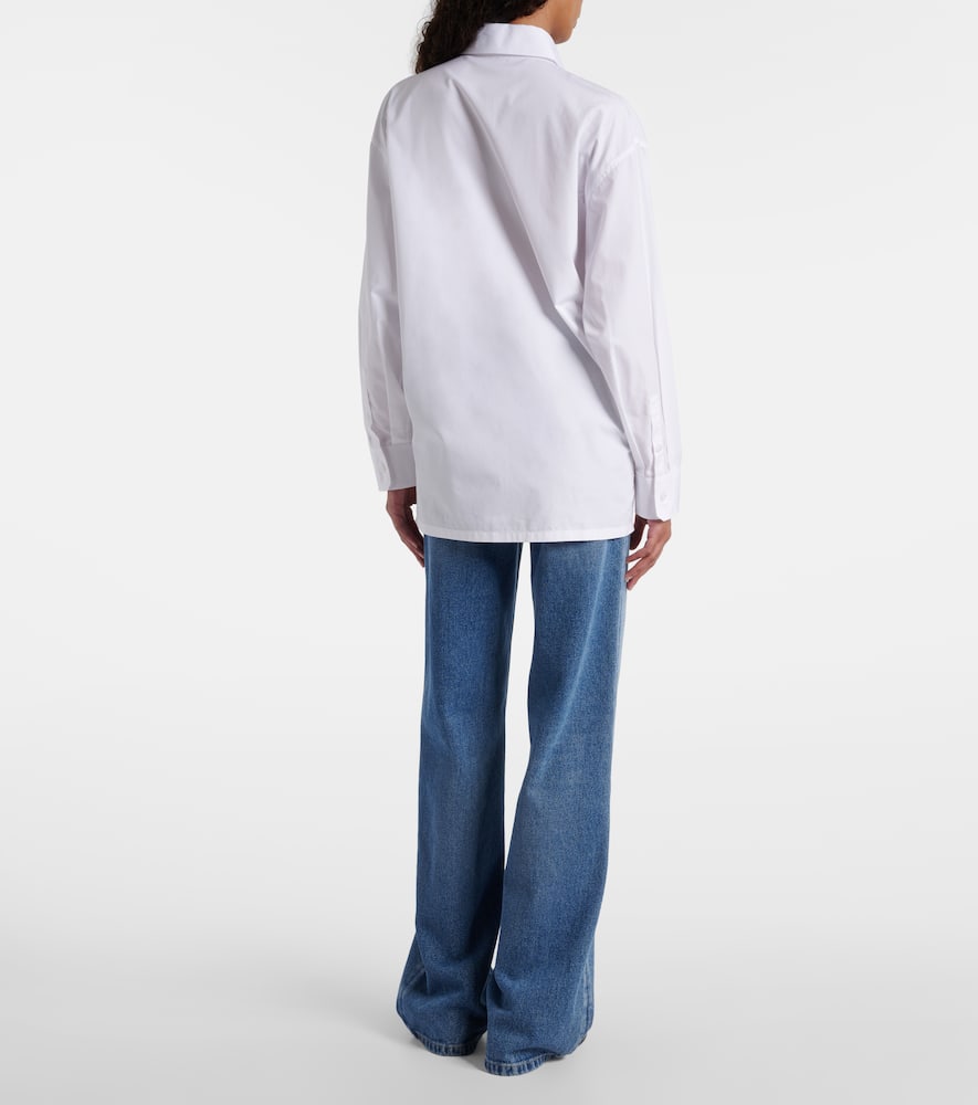 Prada Cotton Poplin Shirt In White