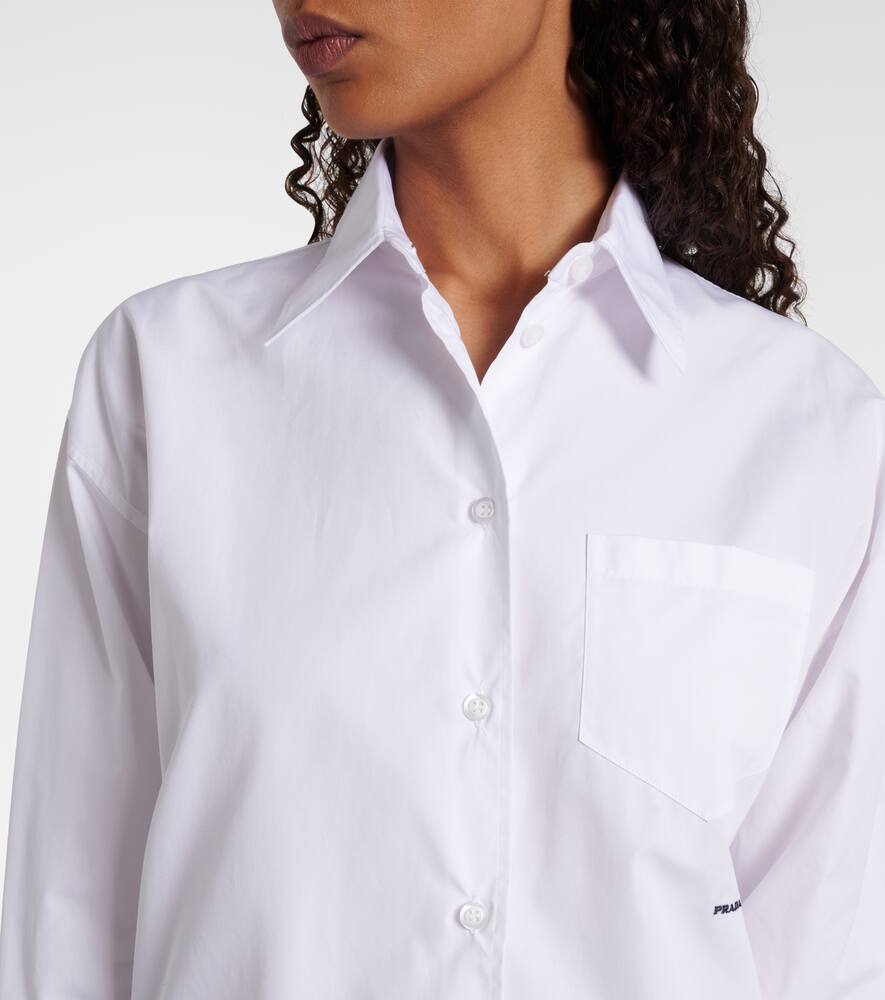 Prada Cotton Poplin Shirt In White