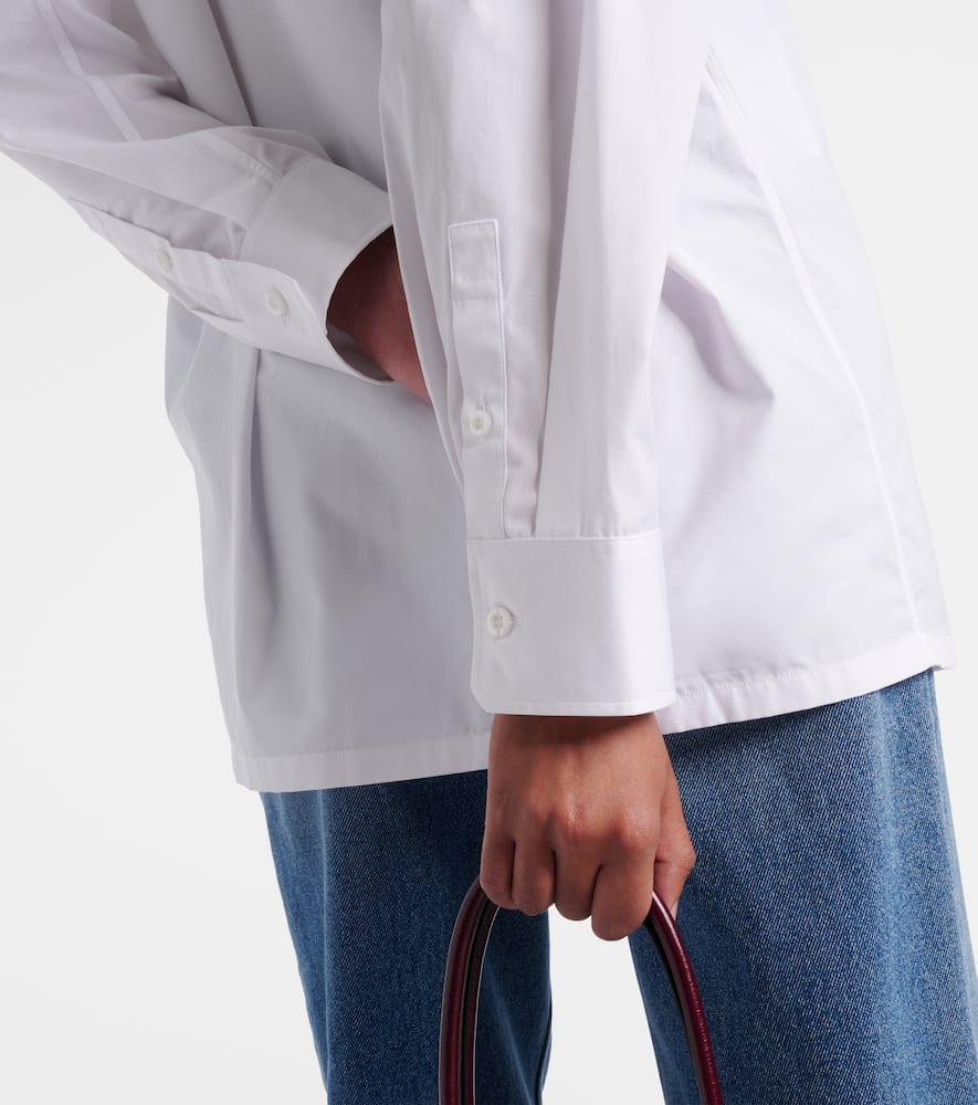 Prada Cotton Poplin Shirt In White