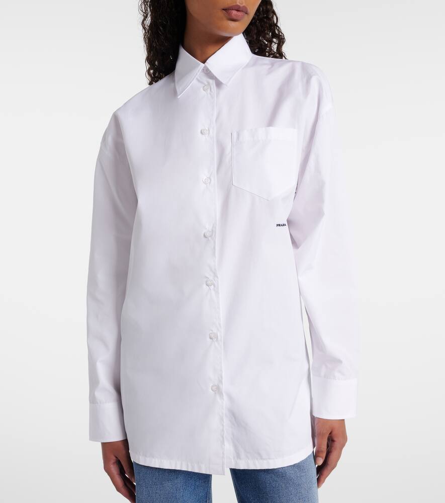 Prada Cotton Poplin Shirt In White